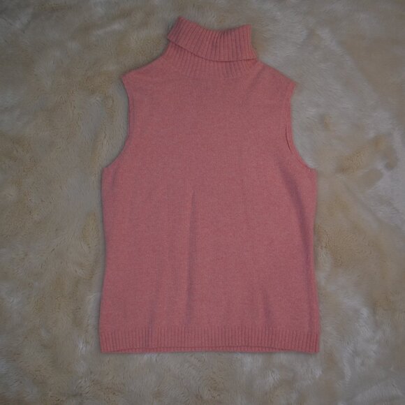 Ann Taylor LOFT High Neck Sleeveless Turtle Neck Wool Blend Sweater Size Large - Picture 12 of 12